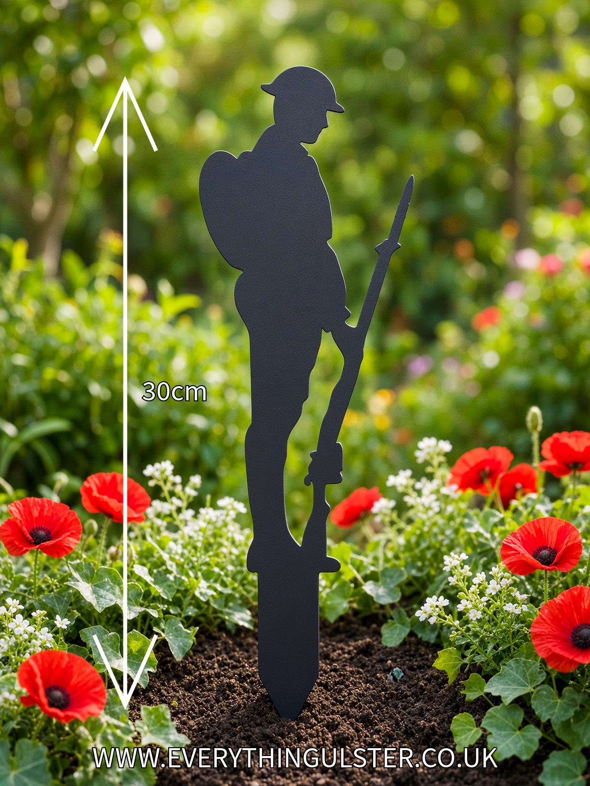 Tommy Soldier Silhouette Ground Spike (Black Steel)