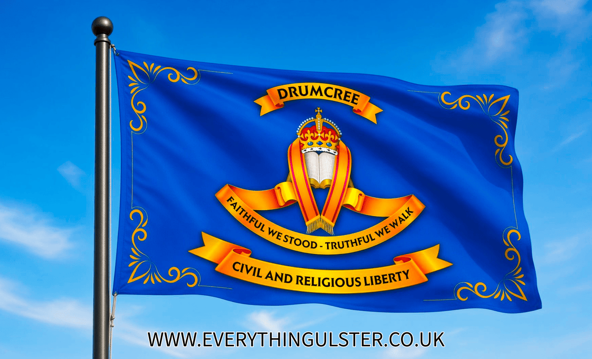 Drumcree Flag – Faithful We Stood, Truthful We Walk - Everything Ulster
