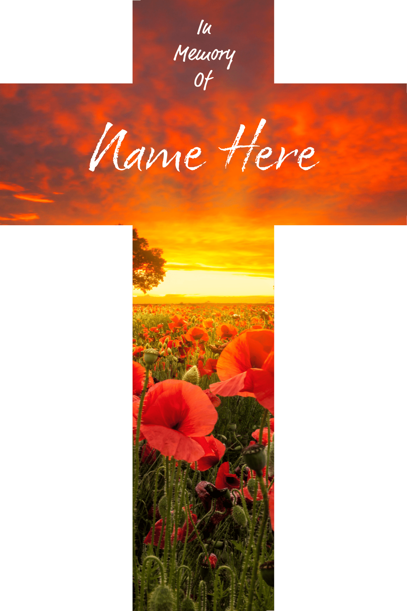 Personalised Sunset Poppy Grave Marker - Everything Ulster