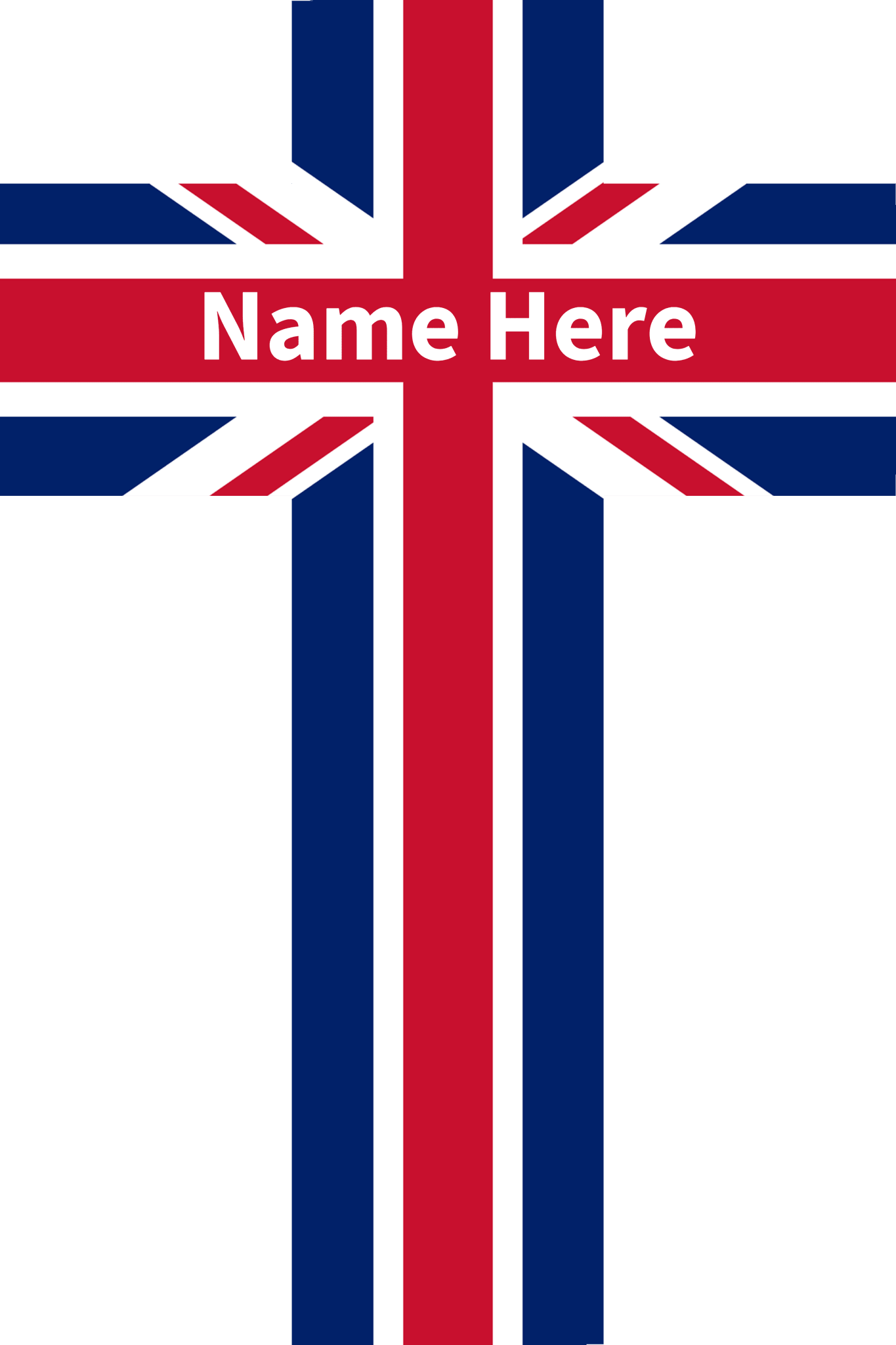 Personalised Union Jack Grave Marker - Everything Ulster