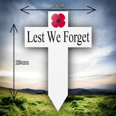 White Lest We Forget Grave Marker - Everything Ulster